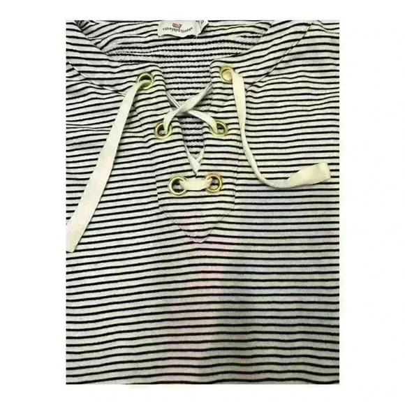 Vineyard Vines Lace Up Pullover with Gold Detail, XS - Picture 9 of 10